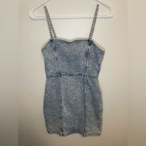 H&M Divided Blue Denim Strappy Dress